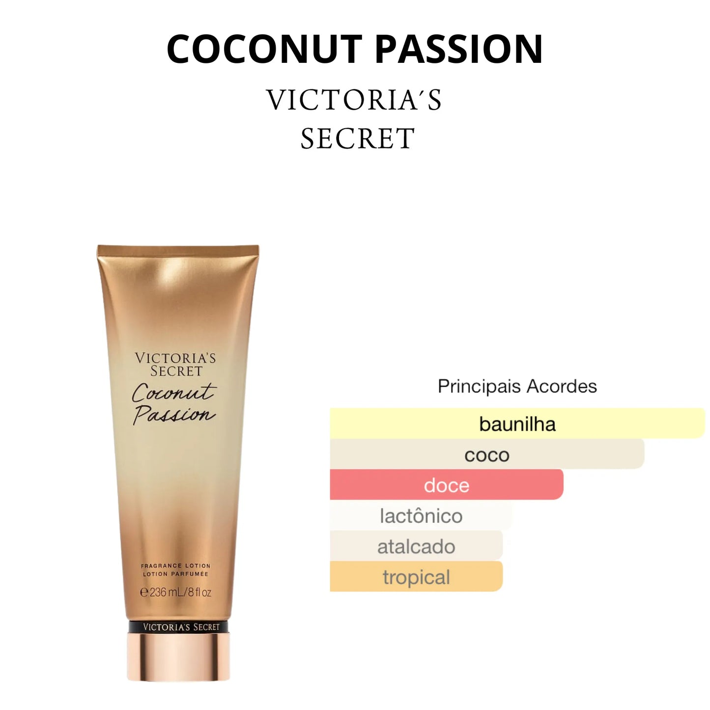 Hidratante Coconut Passion Victória Secret 250ml